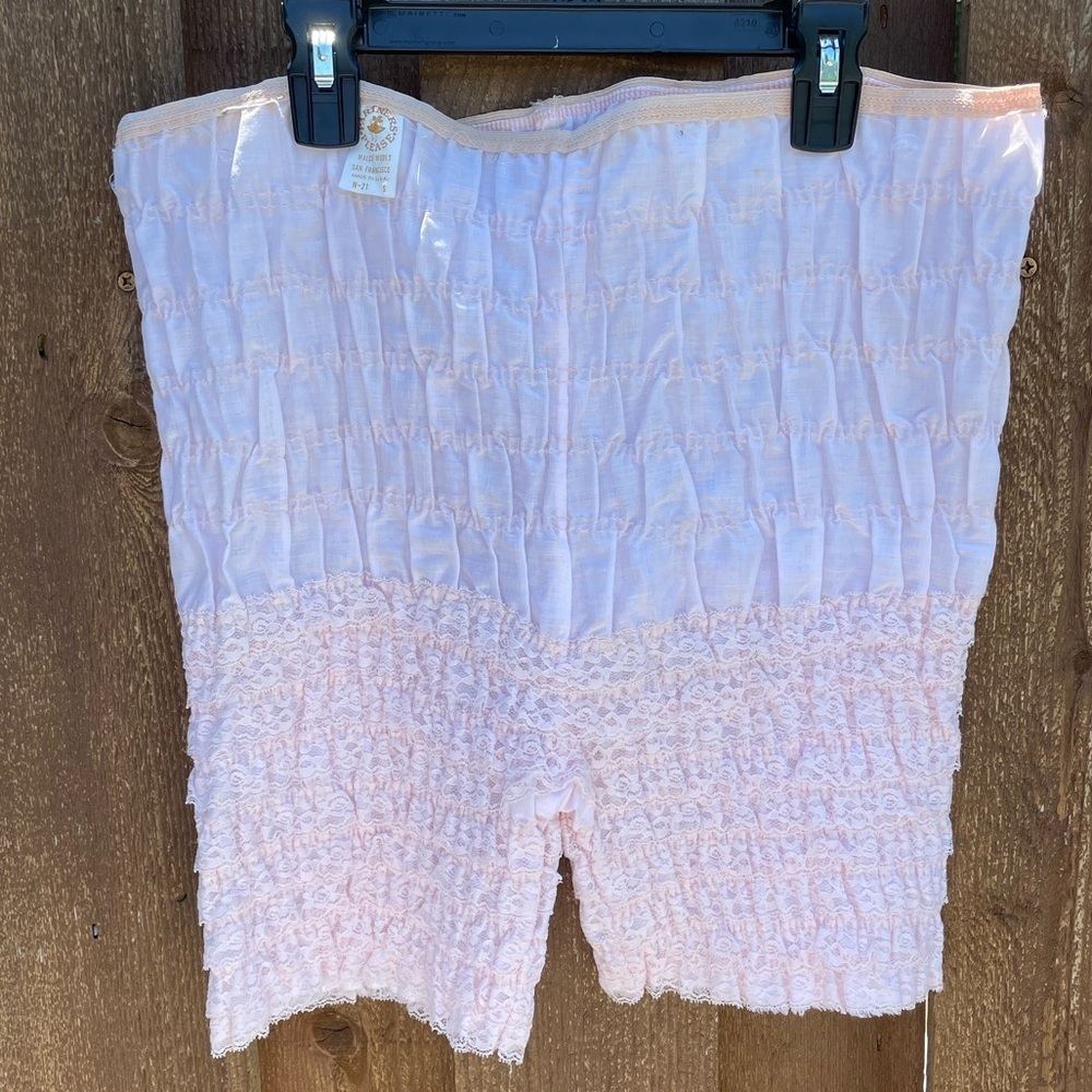 Vtg High Waist Pink Sz S Partners Please Malco Modes Dance Lace Petti Pants